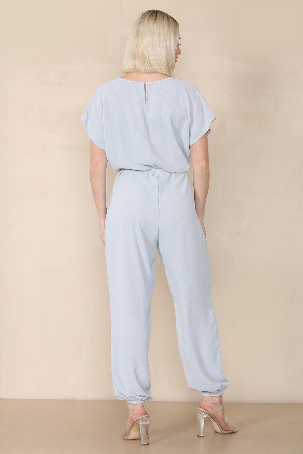 Tie Waist Stylish Harem Jumpsuit - 9th Degree