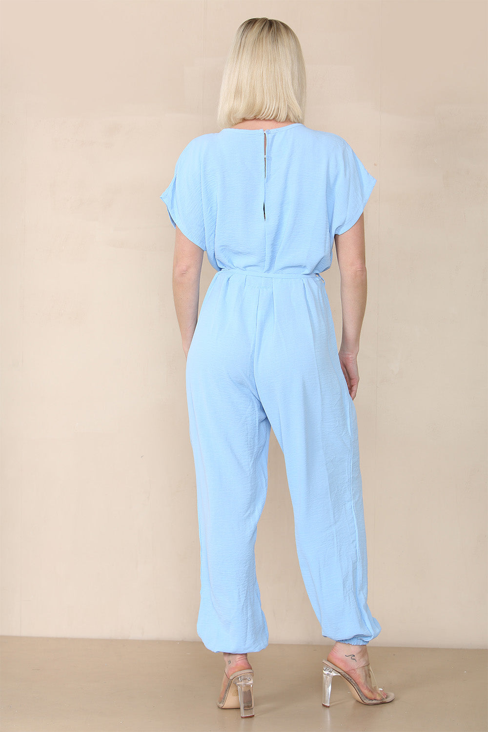 Tie Waist Stylish Harem Jumpsuit - 9th Degree