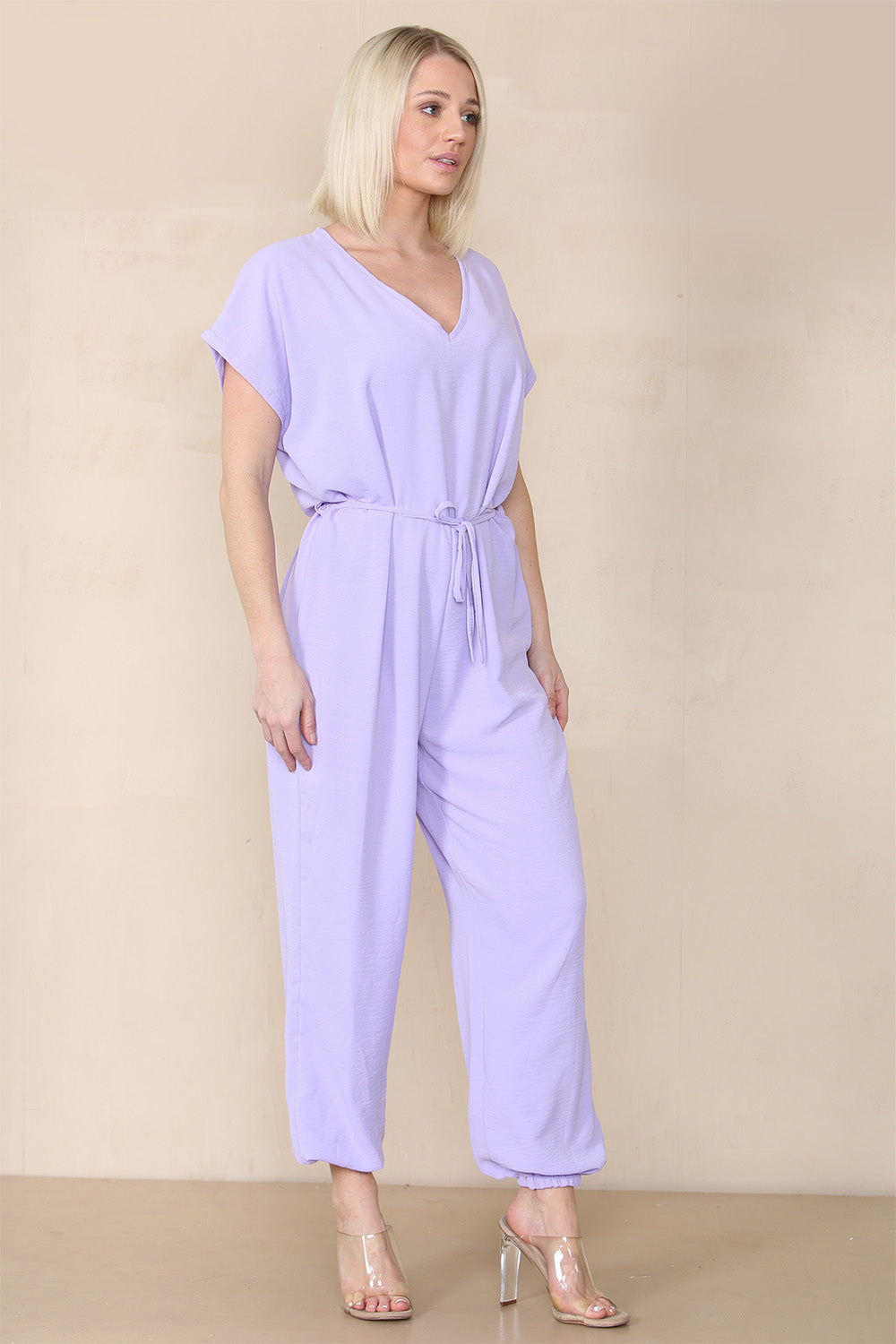 Tie Waist Stylish Harem Jumpsuit - 9th Degree