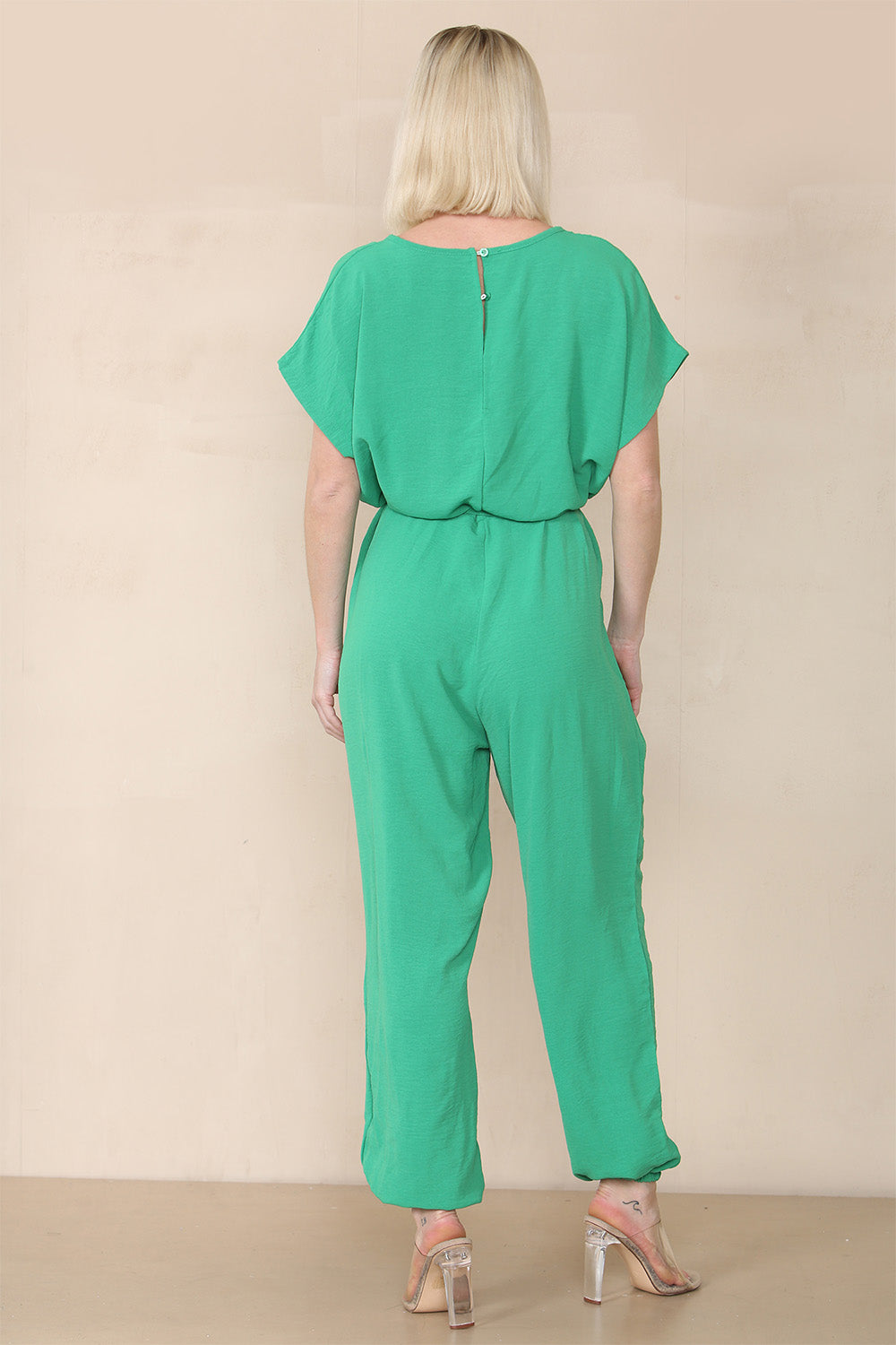 Tie Waist Stylish Harem Jumpsuit - 9th Degree