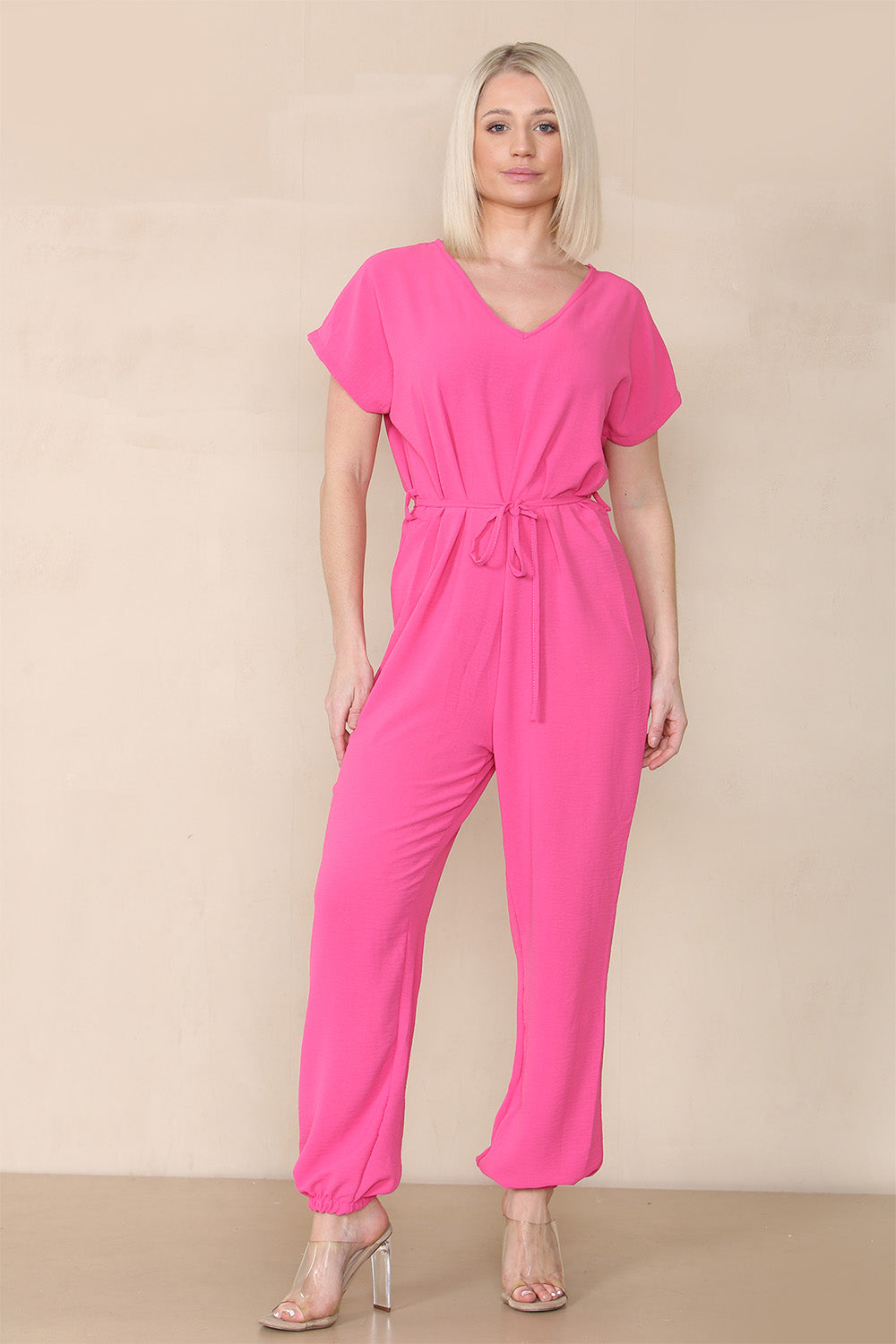 Tie Waist Stylish Harem Jumpsuit - 9th Degree