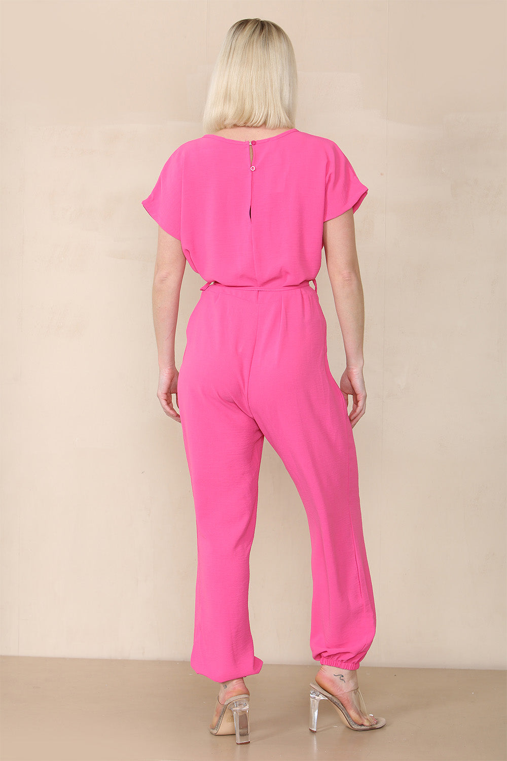 Tie Waist Stylish Harem Jumpsuit - 9th Degree