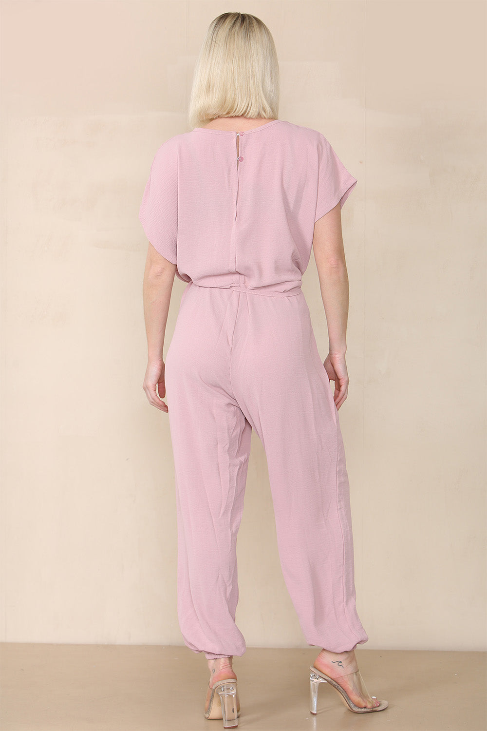 Tie Waist Stylish Harem Jumpsuit - 9th Degree