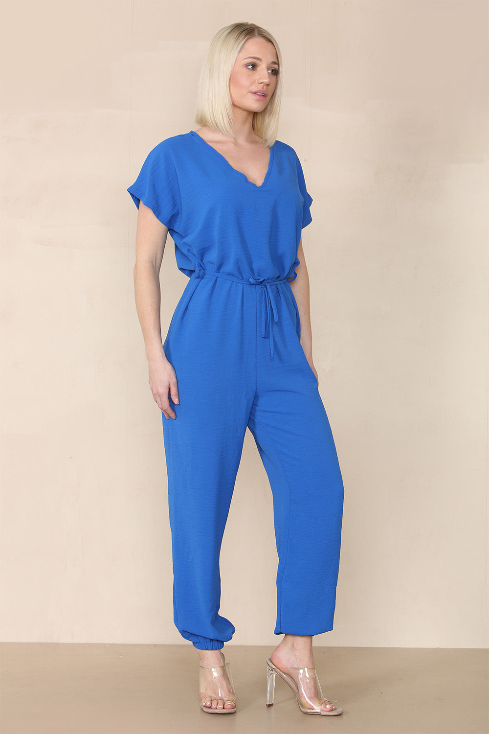 Tie Waist Stylish Harem Jumpsuit - 9th Degree