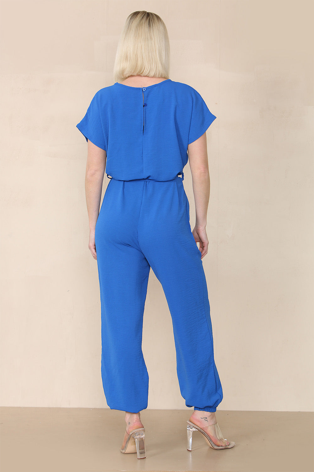 Tie Waist Stylish Harem Jumpsuit - 9th Degree