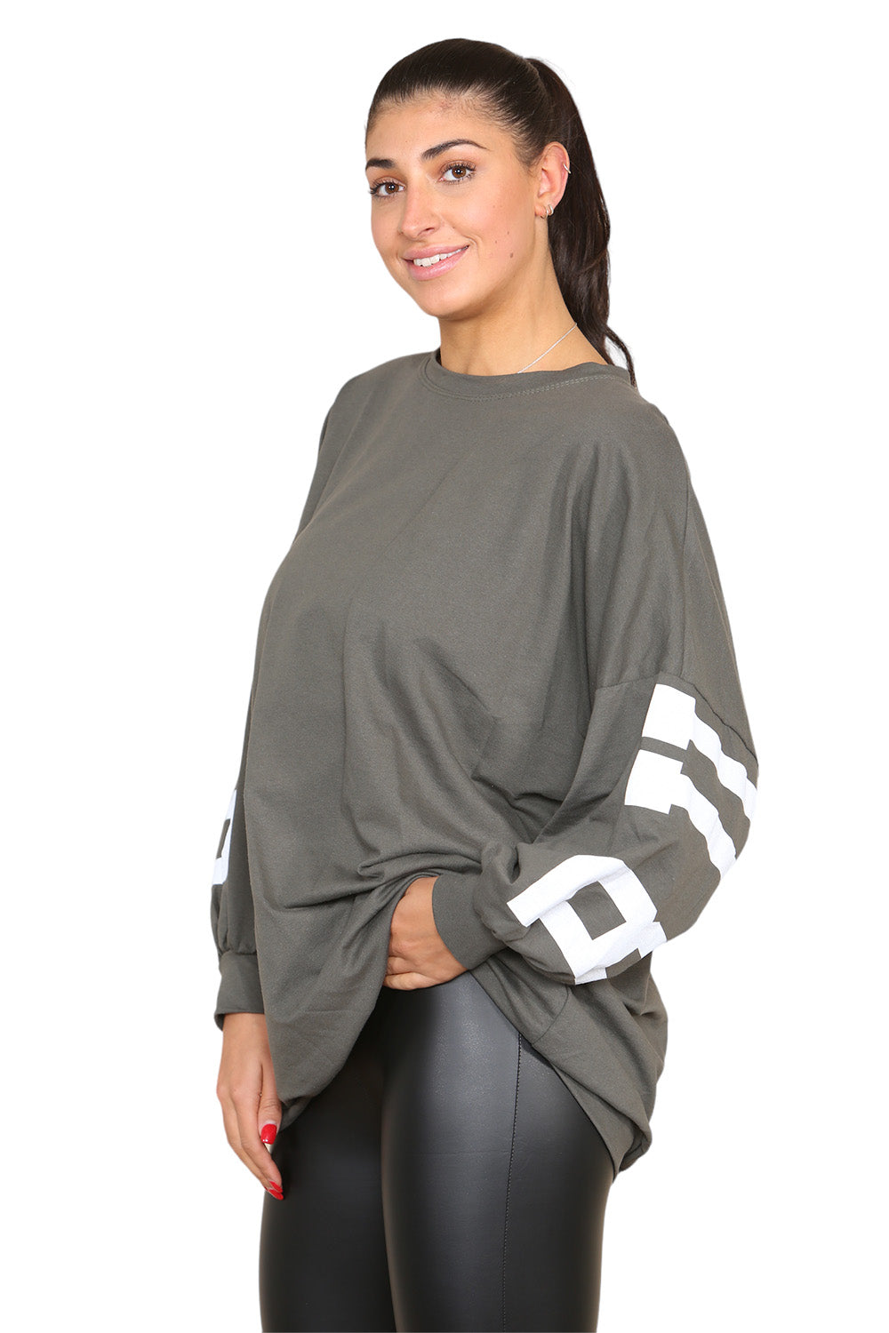 Buffalo Slogan Print Oversized Jumper Dress - 9th Degree