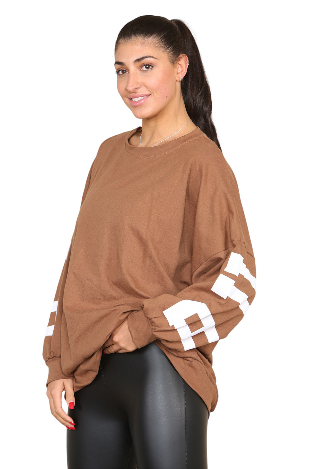 Buffalo Slogan Print Oversized Jumper Dress - 9th Degree