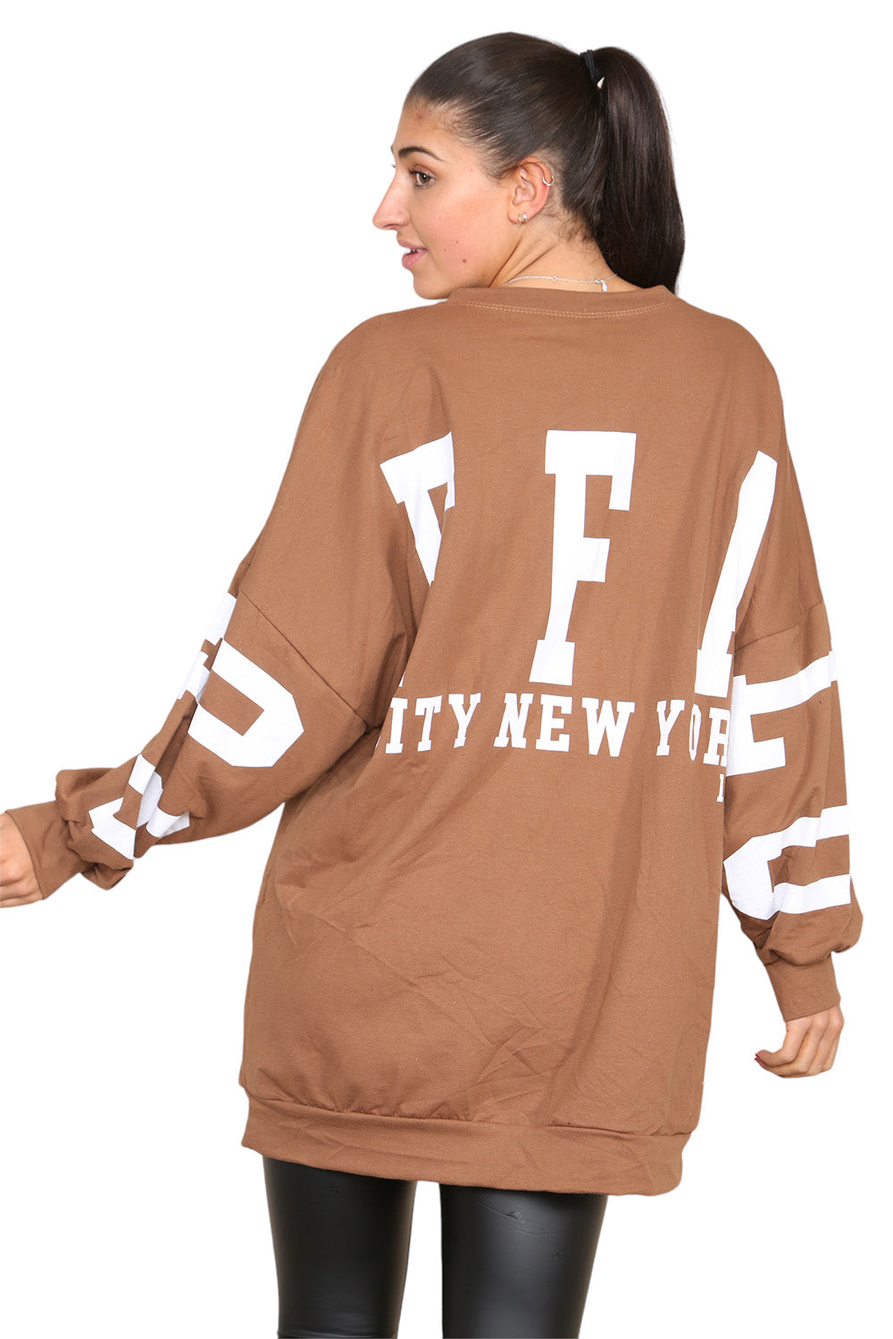 Buffalo Slogan Print Oversized Jumper Dress - 9th Degree