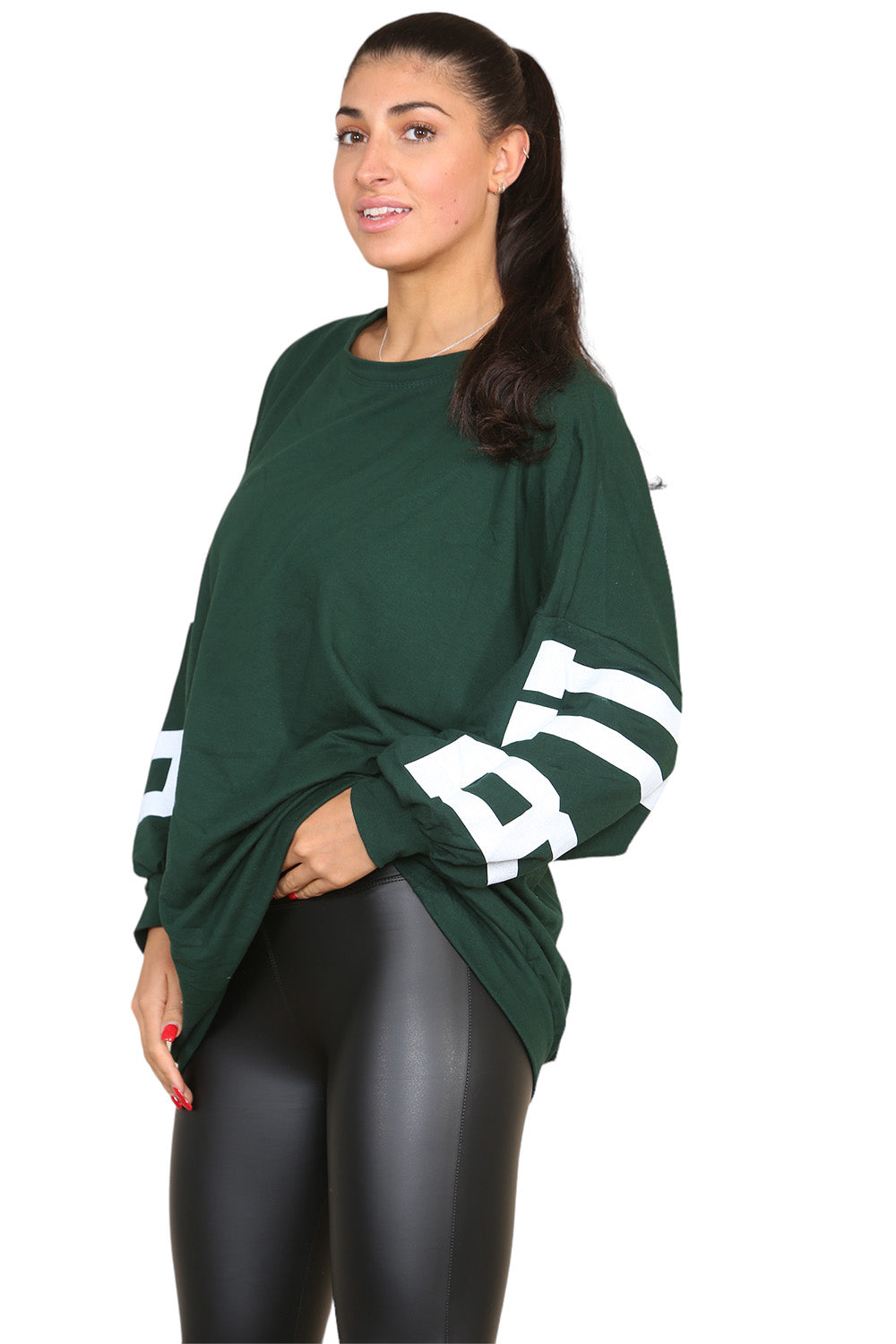 Buffalo Slogan Print Oversized Jumper Dress - 9th Degree