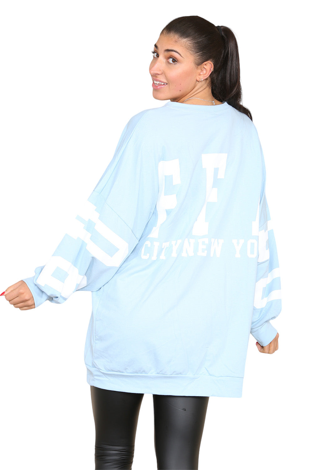 Buffalo Slogan Print Oversized Jumper Dress - 9th Degree
