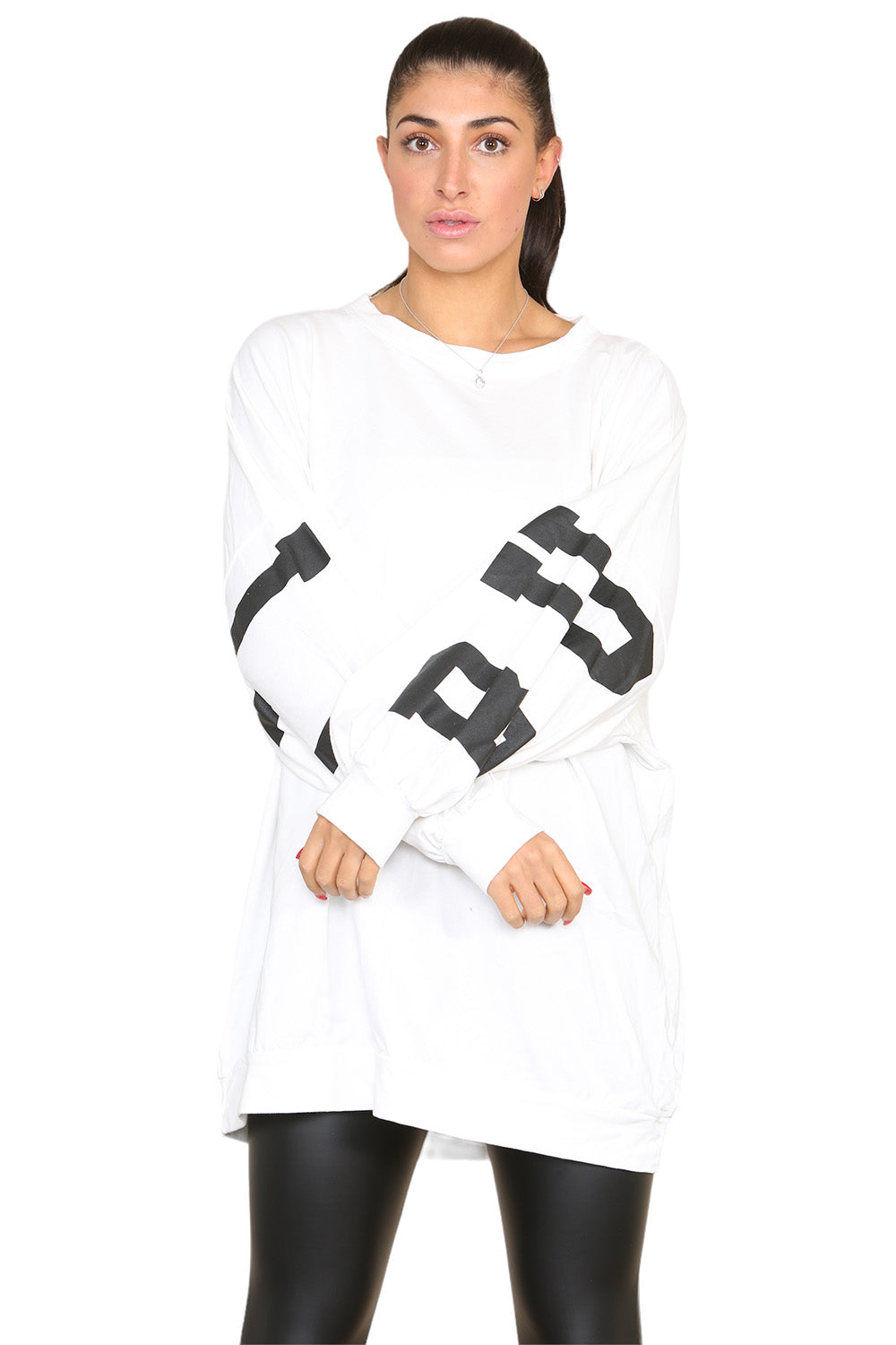 Buffalo Slogan Print Oversized Jumper Dress - 9th Degree