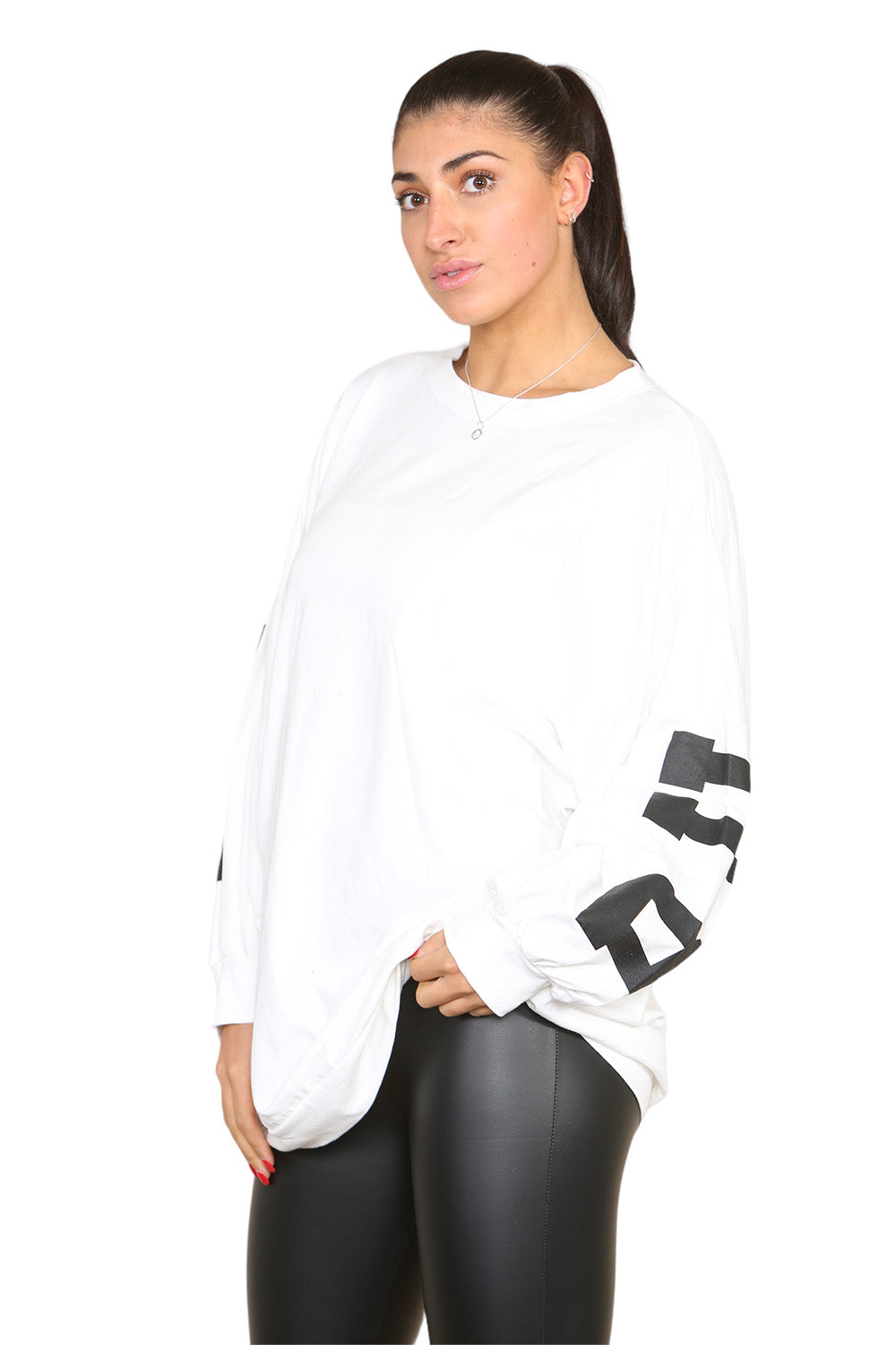 Buffalo Slogan Print Oversized Jumper Dress - 9th Degree