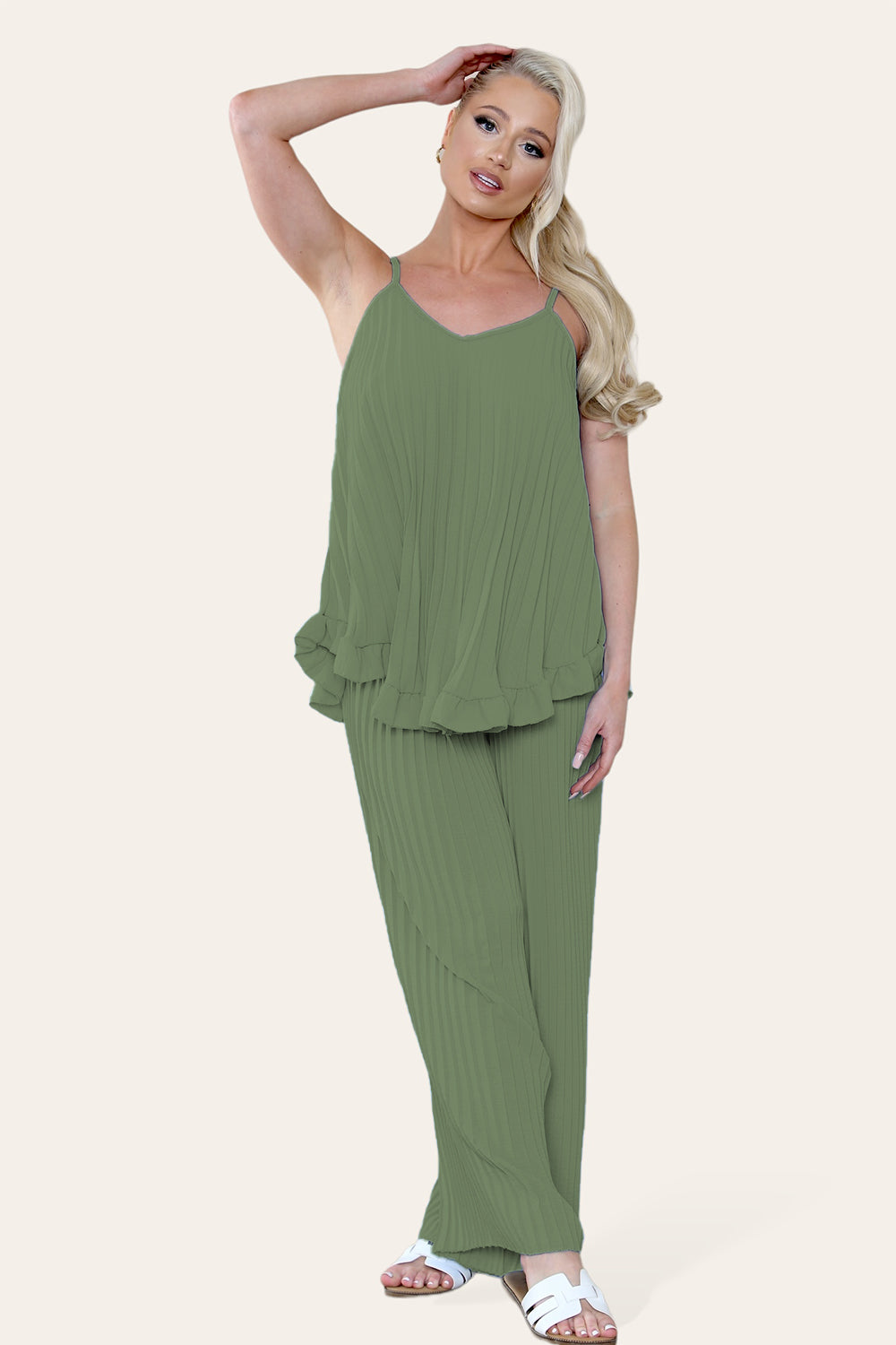 Camy Wild Style Pleated Trousers Set - 9th Degree