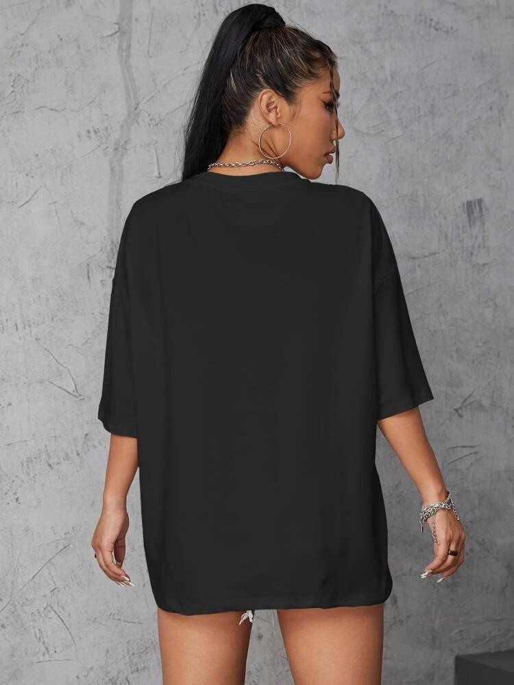 Ladies Oversized Nope Not Today Short Sleeves T-Shirt Top