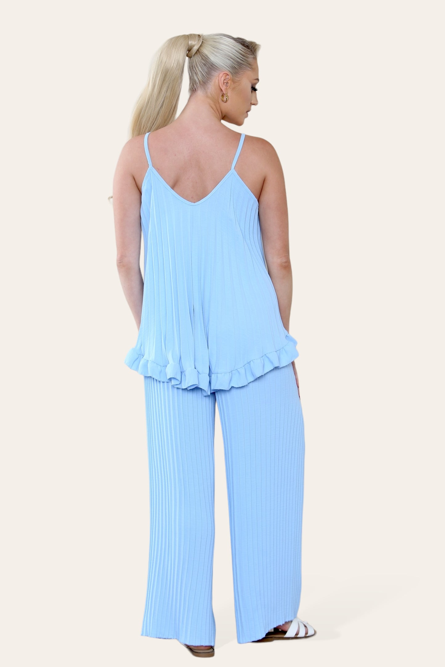 Camy Wild Style Pleated Trousers Set - 9th Degree