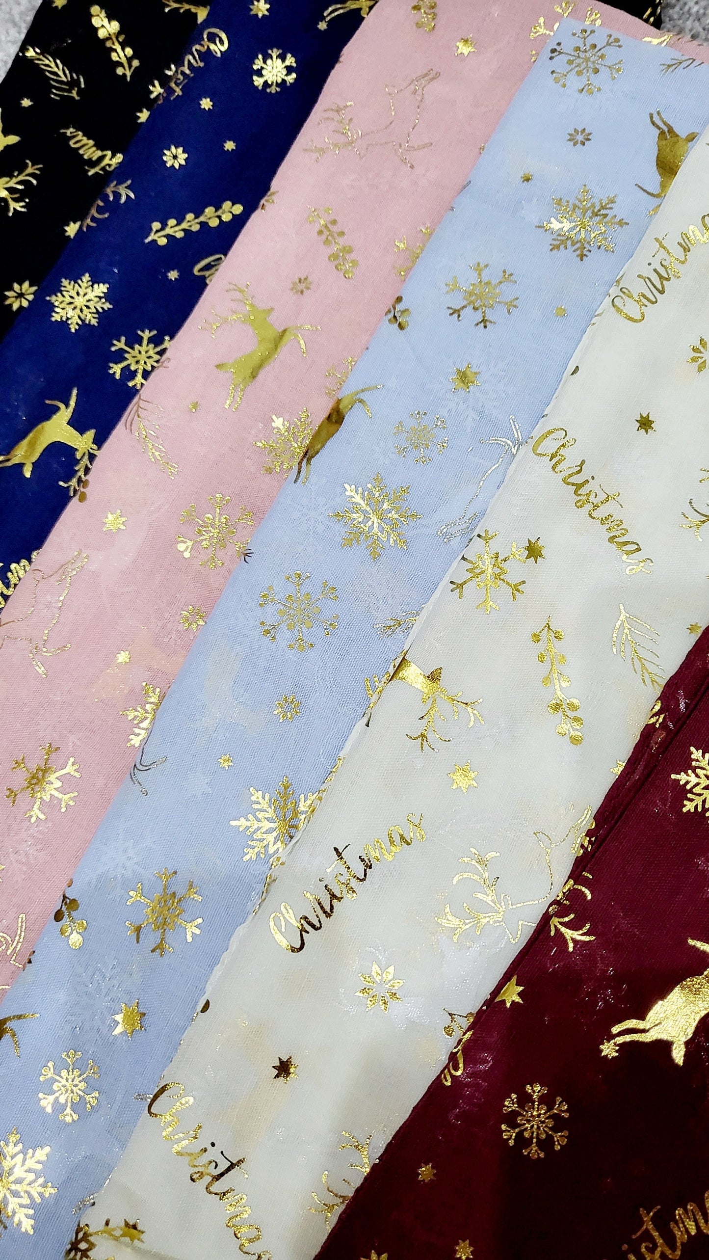 Christmas Shimmer Scarf Pack of 12