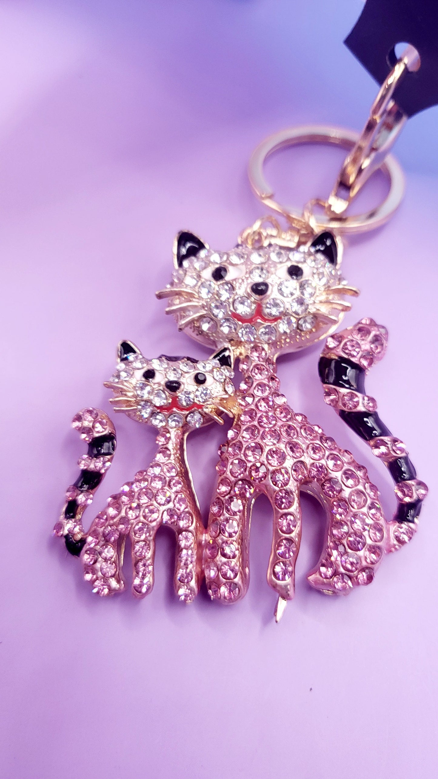 Mummy Cat & Baby Cat Key Ring