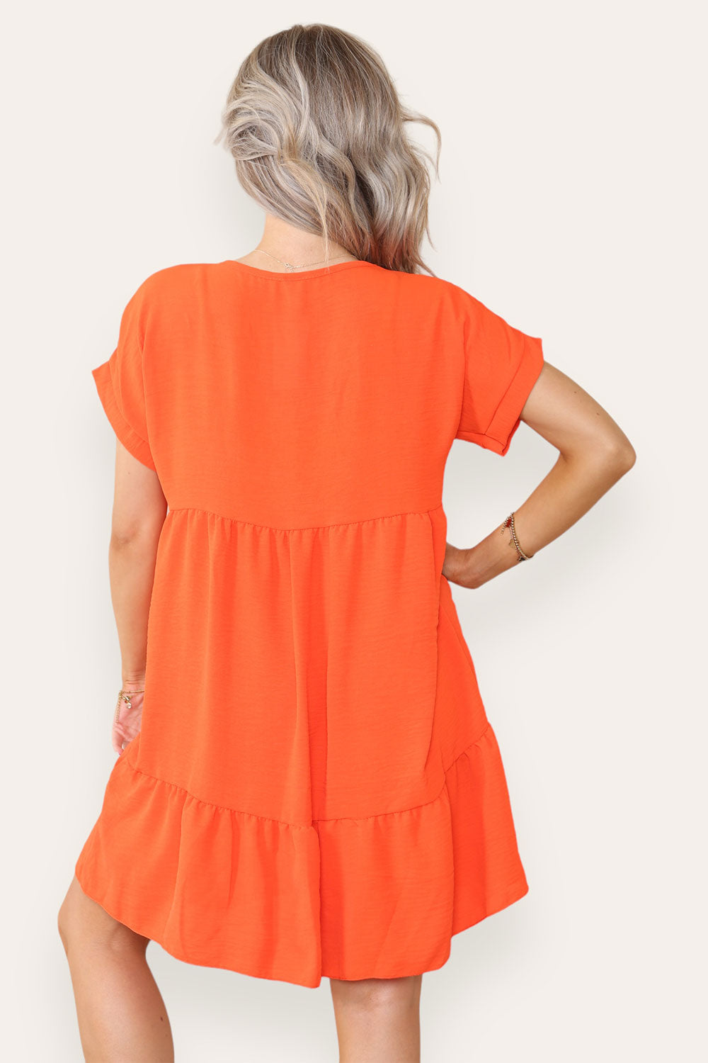 Fancy Style Tiered Smock Dress - 9th Degree