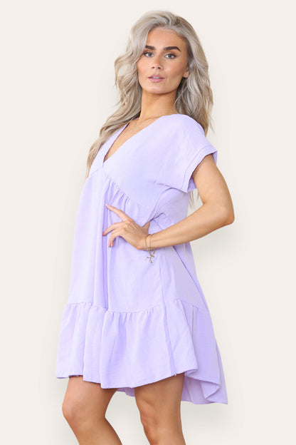 Fancy Style Tiered Smock Dress - 9th Degree