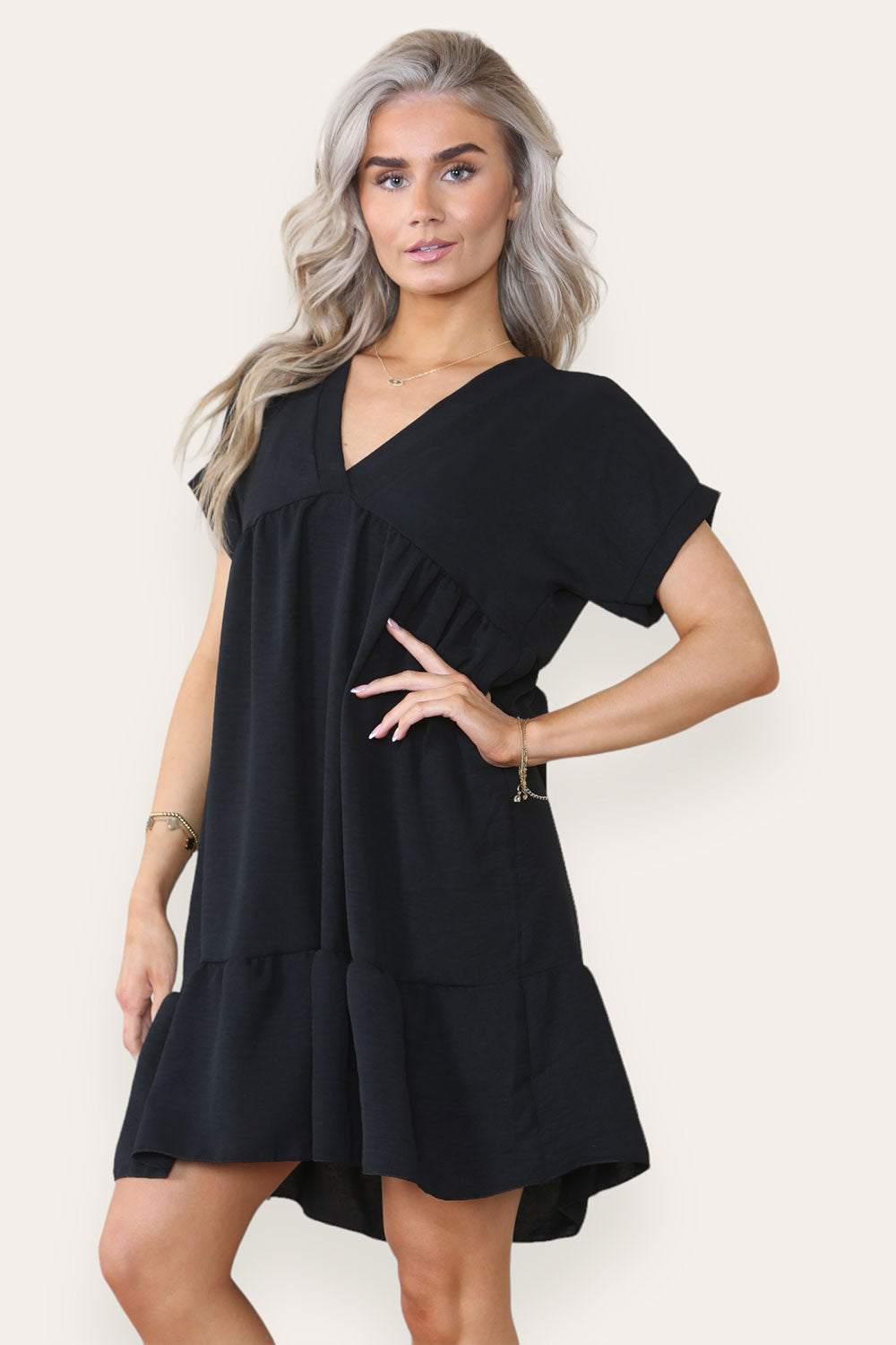 Fancy Style Tiered Smock Dress - 9th Degree