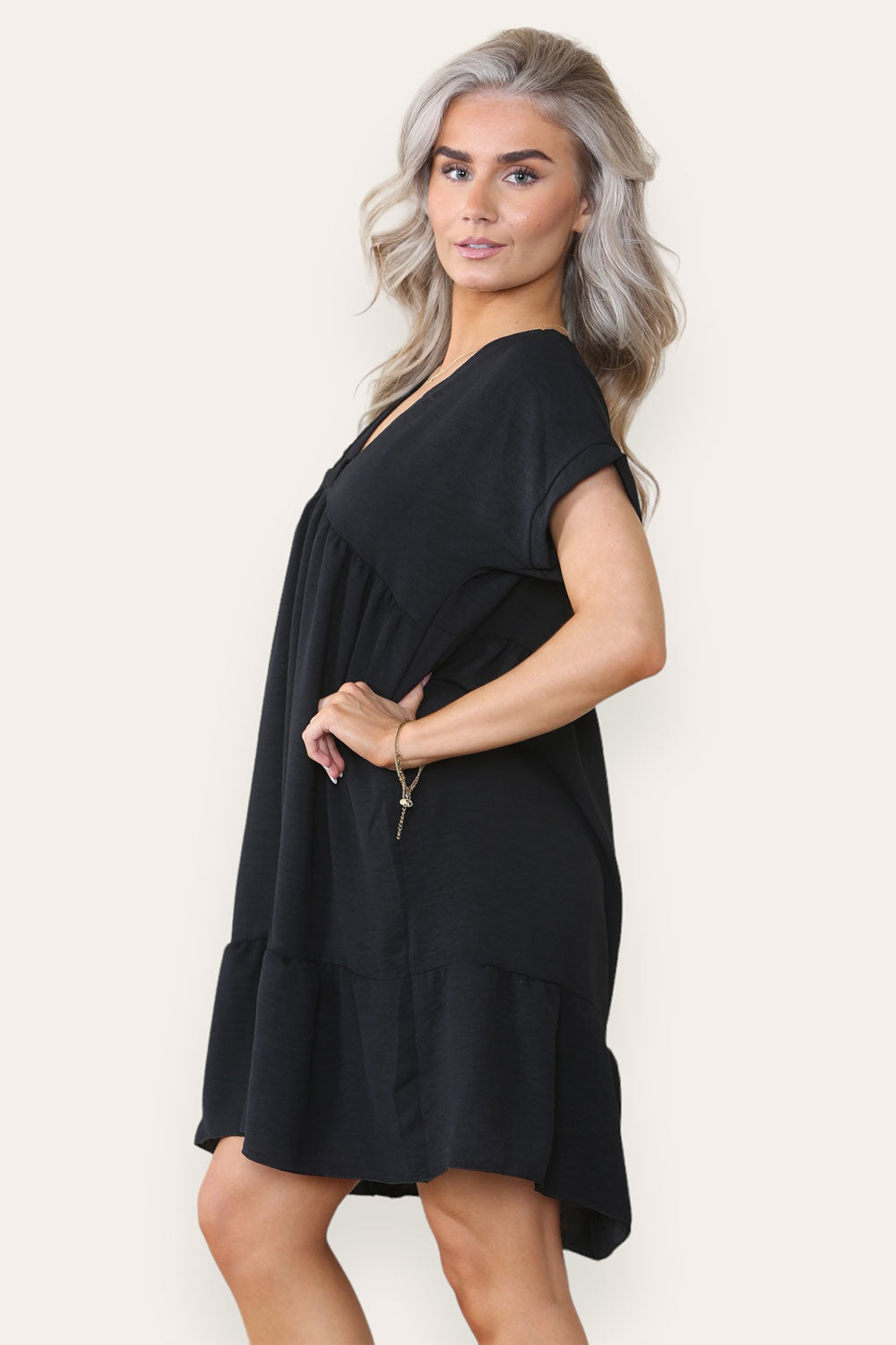 Fancy Style Tiered Smock Dress - 9th Degree