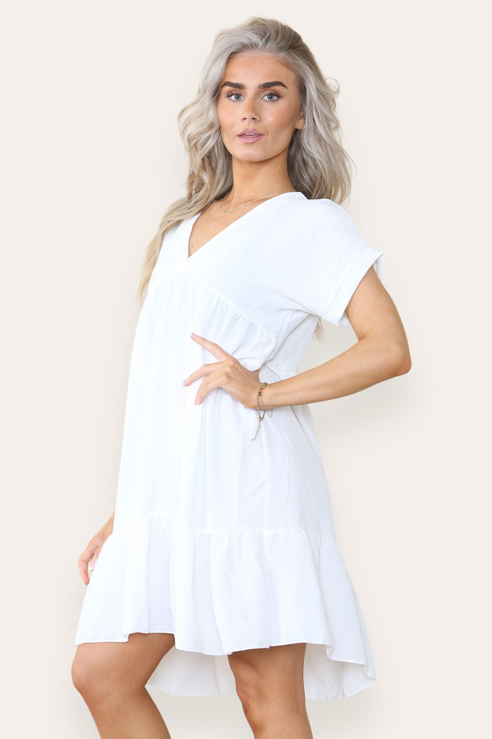 Fancy Style Tiered Smock Dress - 9th Degree