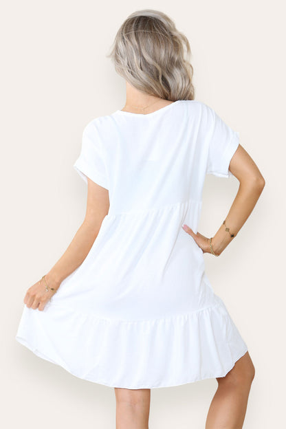 Fancy Style Tiered Smock Dress - 9th Degree