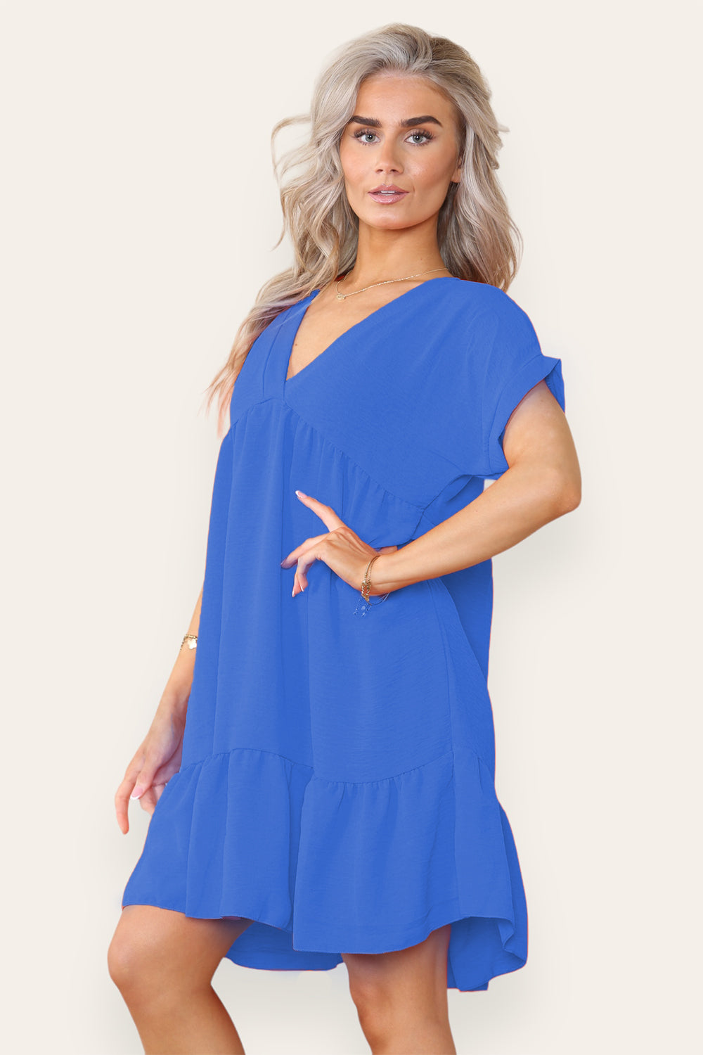 Fancy Style Tiered Smock Dress - 9th Degree