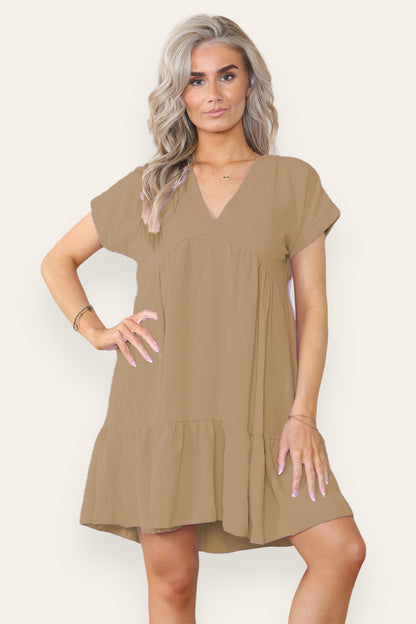 Fancy Style Tiered Smock Dress - 9th Degree