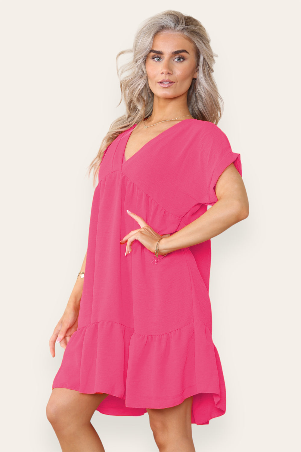 Fancy Style Tiered Smock Dress - 9th Degree