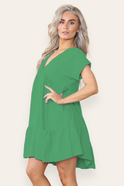 Fancy Style Tiered Smock Dress - 9th Degree