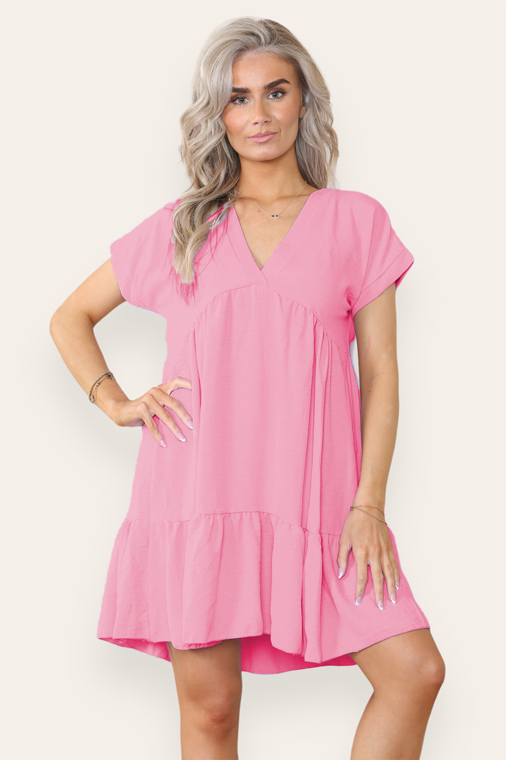 Fancy Style Tiered Smock Dress - 9th Degree