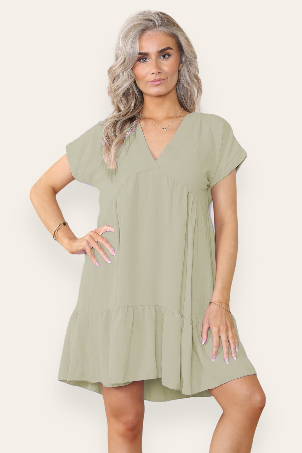 Fancy Style Tiered Smock Dress - 9th Degree