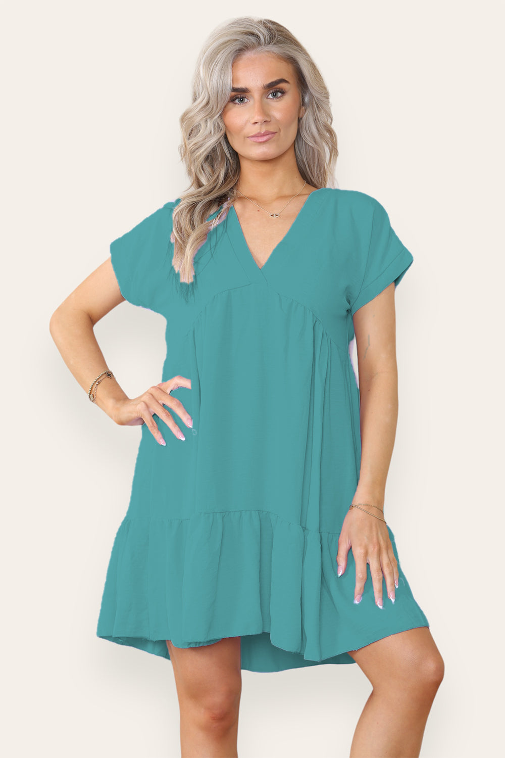 Fancy Style Tiered Smock Dress - 9th Degree